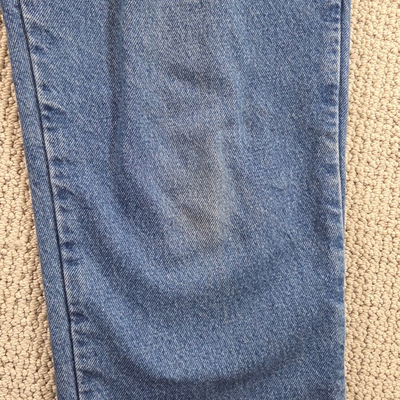 L.L.Bean Original Fit Relaxed Jeans Womens Size 12 REG Blue Floral Lined Denim - Picture 10 of 11